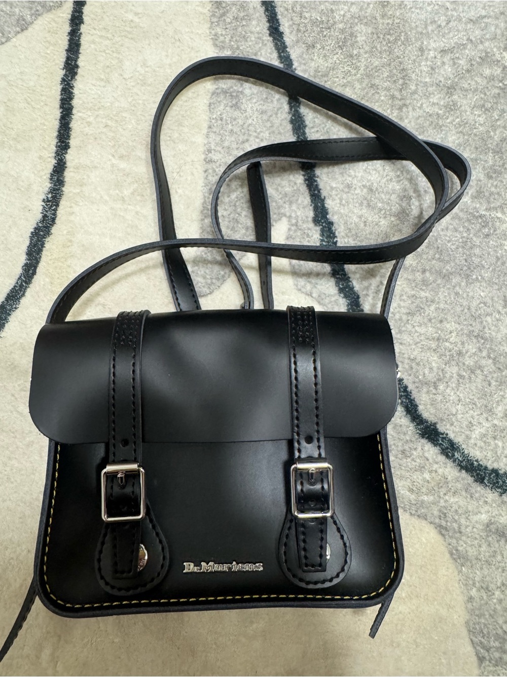 Dr. Martens Black Leather Crossbody Satchel